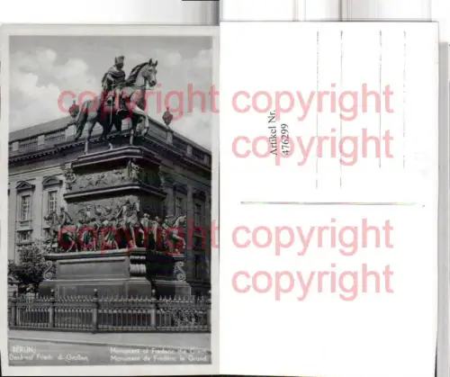 476299,Berlin Denkmal Friedrich des Großen Statue