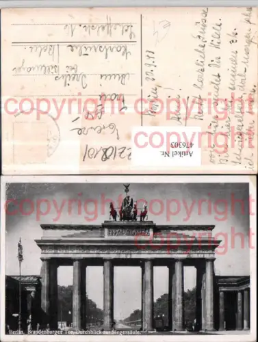 476303,Berlin Brandenburger Tor Durchblick zur Siegessäule