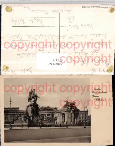 476314,Berlin Nationaldenkmal Kaiser Wilhelm I Statue