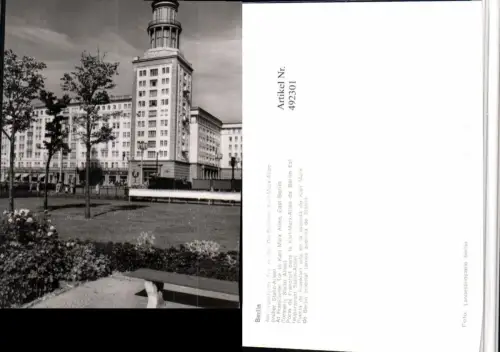 492301,Berlin Frankfurter Tor in der Ost-Berliner Karl-Marx-Allee
