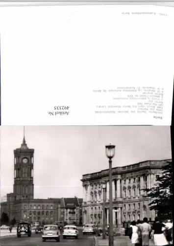 492335,Berlin Ost Stadtbibliothek Rathaus VW-Bully