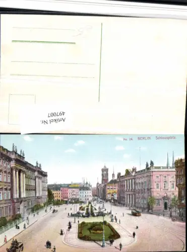 497007,Berlin Schlossplatz Straßenansicht Brunnen