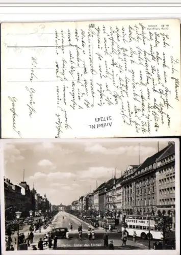 517243,Berlin Unter den Linden Bus Reklame Kaffee Hag