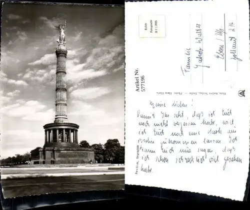 577196,Foto Ak Berlin Siegessäule