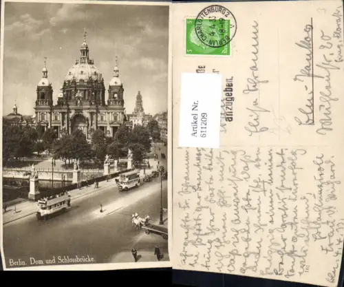 611209,Berlin Dom u. Schlossbrücke Doppeldeckerbus Bus