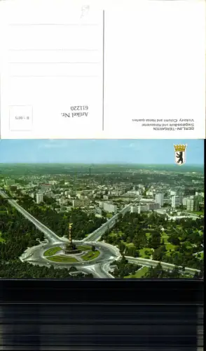 611220,Luftbild Berlin Tiergarten Siegessäule u. Hansaviertel