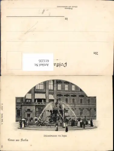 611235,Litho Berlin Schlossbrunnen von Begas Springbrunnen Brunnen