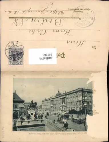 611265,Berlin Königliches Schloss v. d. Kurfürstenbrücke Brücke Kutsche