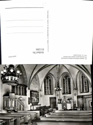 611266,Foto Ak Berlin St Annen-Kirche i. Berlin-Dahlem Kirche Innenansicht