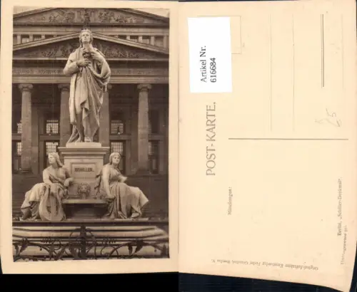 616684,Künstler Ak Berlin Schiller-Denkmal Statue Friedrich Schiller
