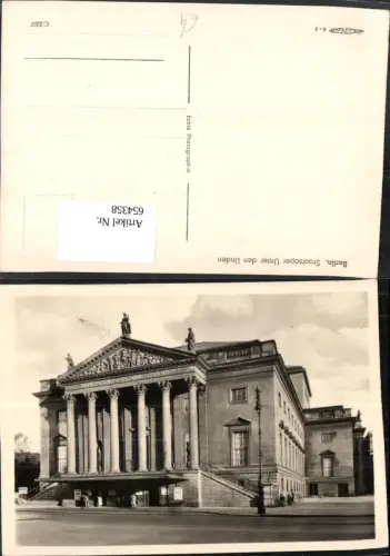 654358,Foto Ak Berlin Staatsoper Oper Unter den Linden