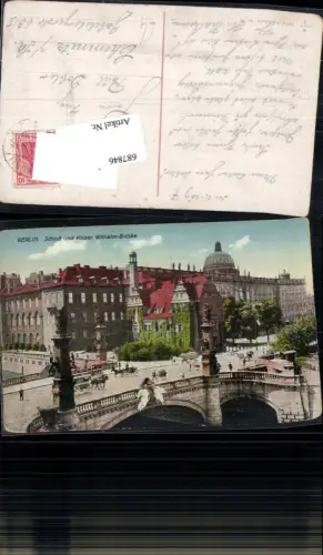 687846 Berlin Schloss Kaiser Wilhelm Brücke Tram Tramway Pferdetram