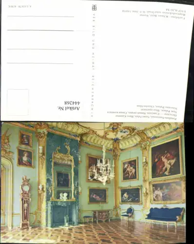 444268,Potsdam Schloss Sanssouci Blaue Kammer Innenansicht pub VEB