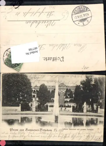 687788 Gruss aus Potsdam Sanssouci Schloss