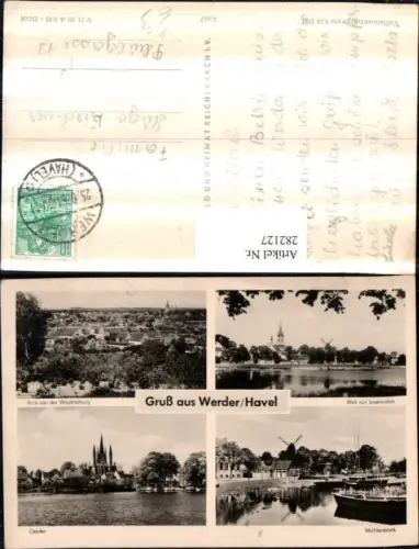 282127,Gruß aus Werder an d. Havel Totale Inselmühle Windmühle Mehrbildkarte pub VEB 4euro667