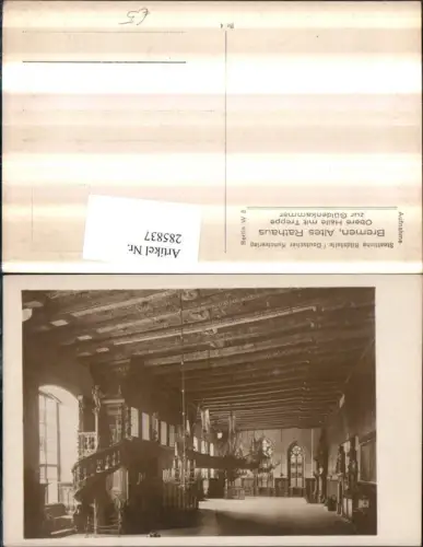 285837,Bremen Altes Rathaus Obere Halle m. Treppe zur Güldenkammer