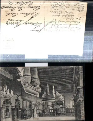 307917,Bremen Rathaus Rathaussaal Innenansicht Segelschiffe