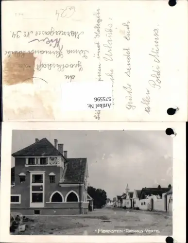575596,tolle AK Hornstein Rathaus Viertel bei Eisenstadt