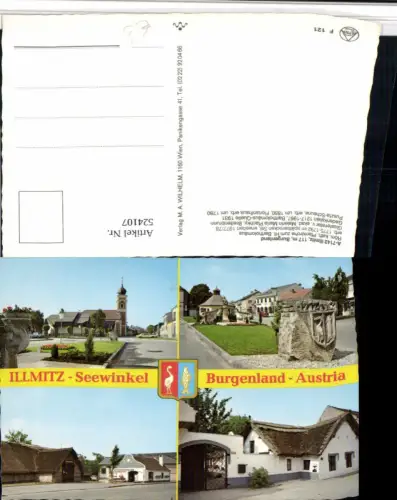 524107,Illmitz Kirche Breitenbrunn Gedenkstein Scheune Mehrbildkarte