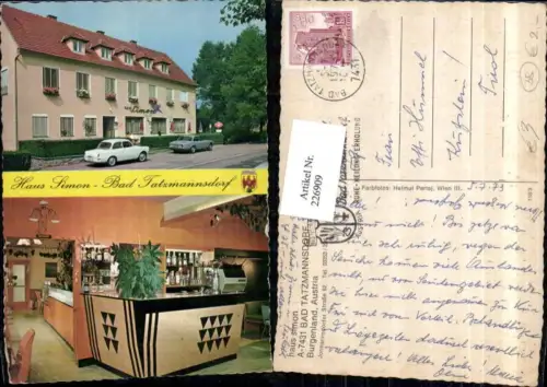 226909,Bad Tatzmannsdorf Haus Simon Mehrbildkarte