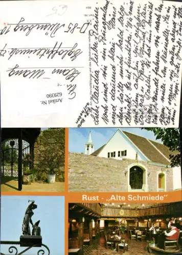 629390,Mehrbild Ak Rust Alte Schmiede Musik Metallschild Schmied