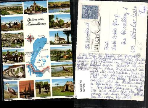 663336,Mehrbild Ak Neusiedlersee Lagekarte Mörbisch Rust Illmitz