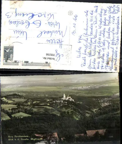 709298 Foto AK Burg Forchtenstein Blick v. d. Rosalia
