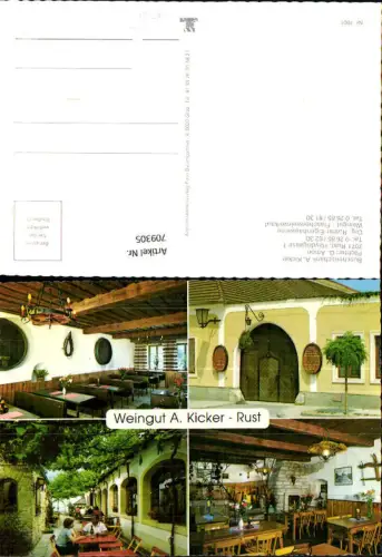 709305 Mehrbild AK Rust Weingut Kicker Ansichten Gaststube Gastgarten