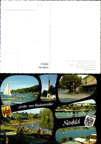 709312 Mehrbild AK Neufeld a. d. Leitha Kirche Neufeldersee Seerestaurant Strandbad