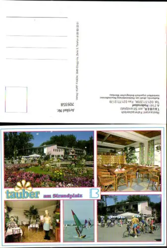 709358 Mehrbild AK Podersdorf Restaurant Tauber am Strandplatz