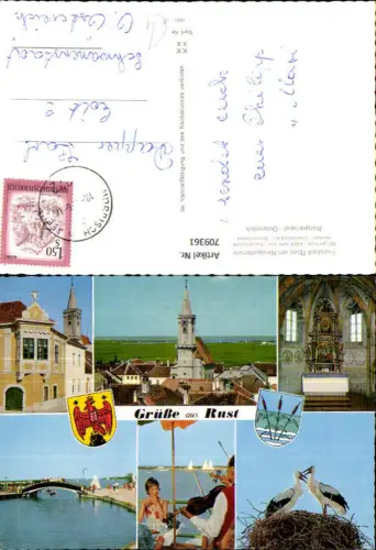 709361 Mehrbild AK Rust a. Neusiedlersee Bürgerhaus Fischerkirche Seebad Storchennest