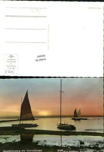 709999 Abendstimmung am Neusiedlersee Neusiedl am See Segelboote Burgenland Rust pub Egelseer Foto Wiener Neustadt