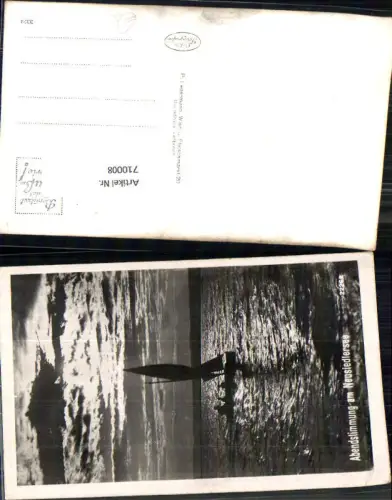 710008 Burgenland Abendstimmung am Neusiedlersee Neusiedl am See Rust Segelboot