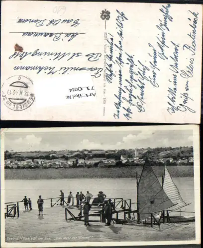 710014 Seebad Neusiedl am See Neusiedlersee Segelboot gel Mining Braunau am Inn