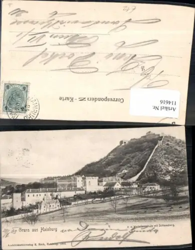 114616,Gruss aus Hainburg a.d. Donau 1903
