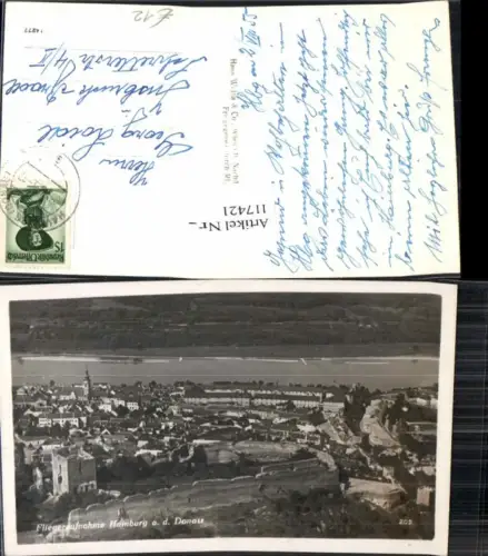 117421,Fliegeraufnahme Hainburg a.d. Donau seltene AK