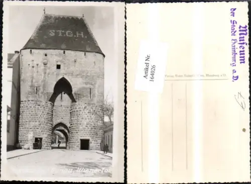 164026,Hainburg a. d. Donau Wienertor Ansicht m. Personen