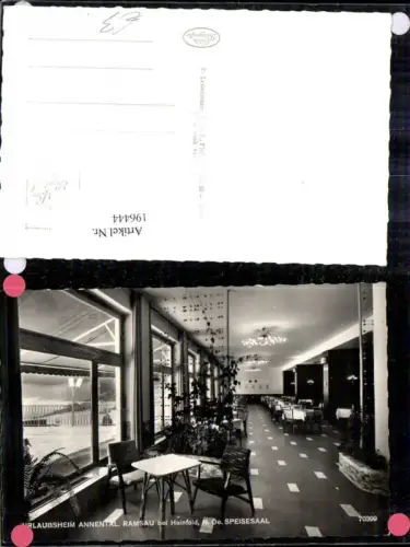 196444,Urlaubsheim Annental Ramsau b. Hainfeld Speisesaal Innenansicht