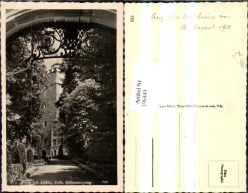 196449,Bruck a. d. Leitha Schlosseingang Schloss
