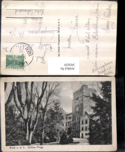 242629,Bruck an d. Leitha Schloss Prugg Bahnpost Zug 402