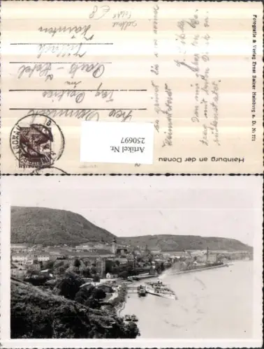 250697,Seltene Foto AK Hainburg an d. Donau Totale Dampfer