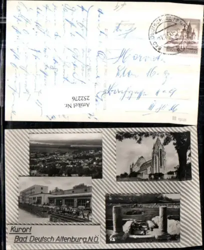 252276,Bad Deutsch-Altenburg Totale Kirche Ruinen Carnuntum Kurbad Mehrbildkarte