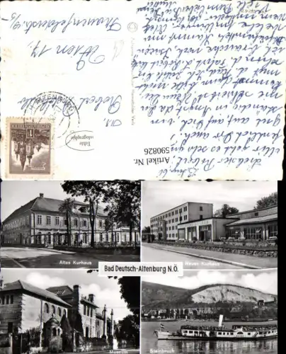 590826,Mehrbild Ak Bad Deutsch-Altenburg Altes Kurhaus Steinbruch Schiff Dampfer Hebe