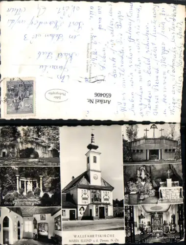 650406,Mehrbild Ak Haslau-Maria Ellend Maria Ellend a. d. Donau Wallfahrtskirche