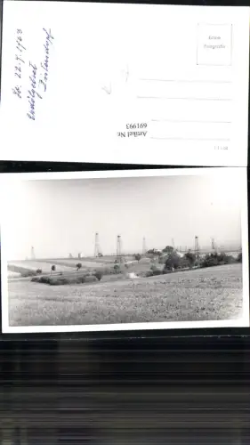 691993 seltene Foto-AK Zistersdorf Erdölgebiet Erdöl Öl Bohrungen
