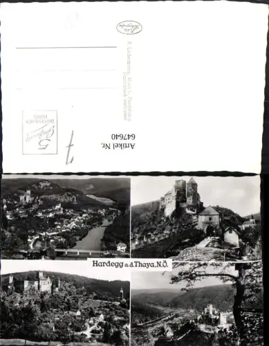 647640,Mehrbild Ak Hardegg a. d. Thaya Burg