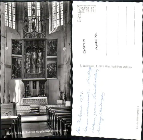 697429 Pulkau b. Hollabrunn Altar Gotik gotischer
