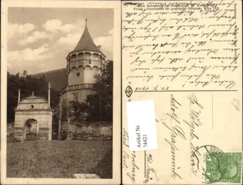 74421,Foto AK Schloss Rosenburg a. Kamp vom Turnierhof bei Mold Detailansicht
