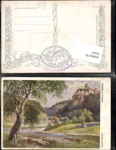 74547,Künstlerkarte Leopold Schweiger Schloss Rosenburg a. Kamp bei Mold