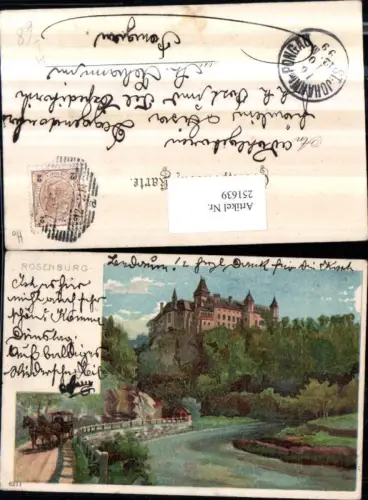 251639,Litho AK Schloss Rosenburg am Kamp Kutsche